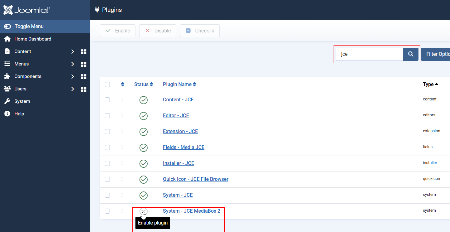 System - JCE MediaBox 2