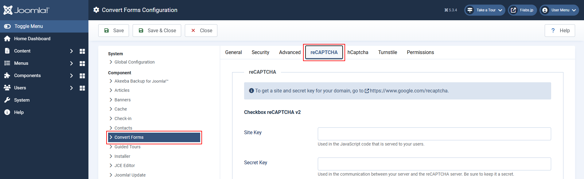 Convert Forms Configuration Convert Forms Configuration