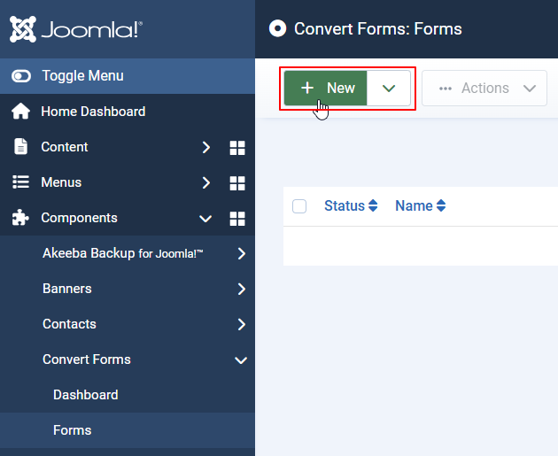 Creat a New Form Creat a New Form
