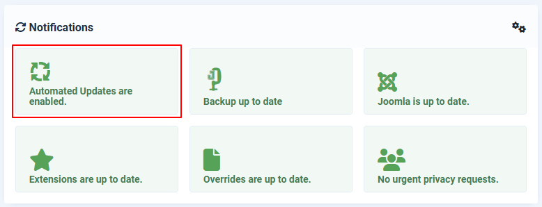 Automated Updatesが有効状態に変更 Automated Updatesが有効状態に変更