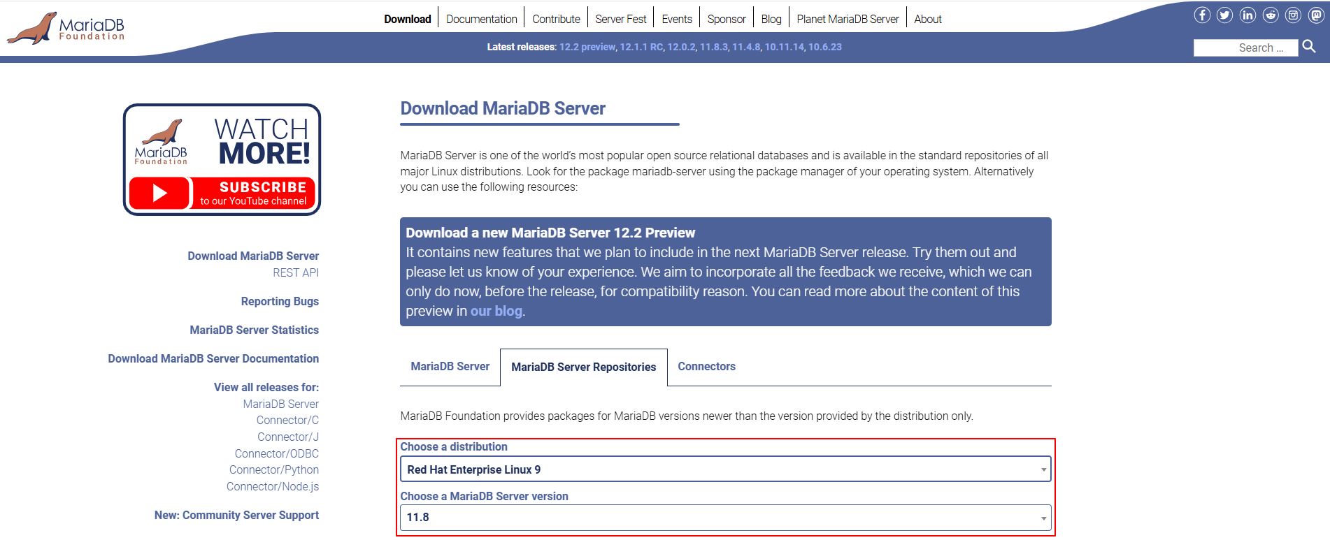 ディストリビューションとバージョンを選択 ディストリビューションとバージョンを選択