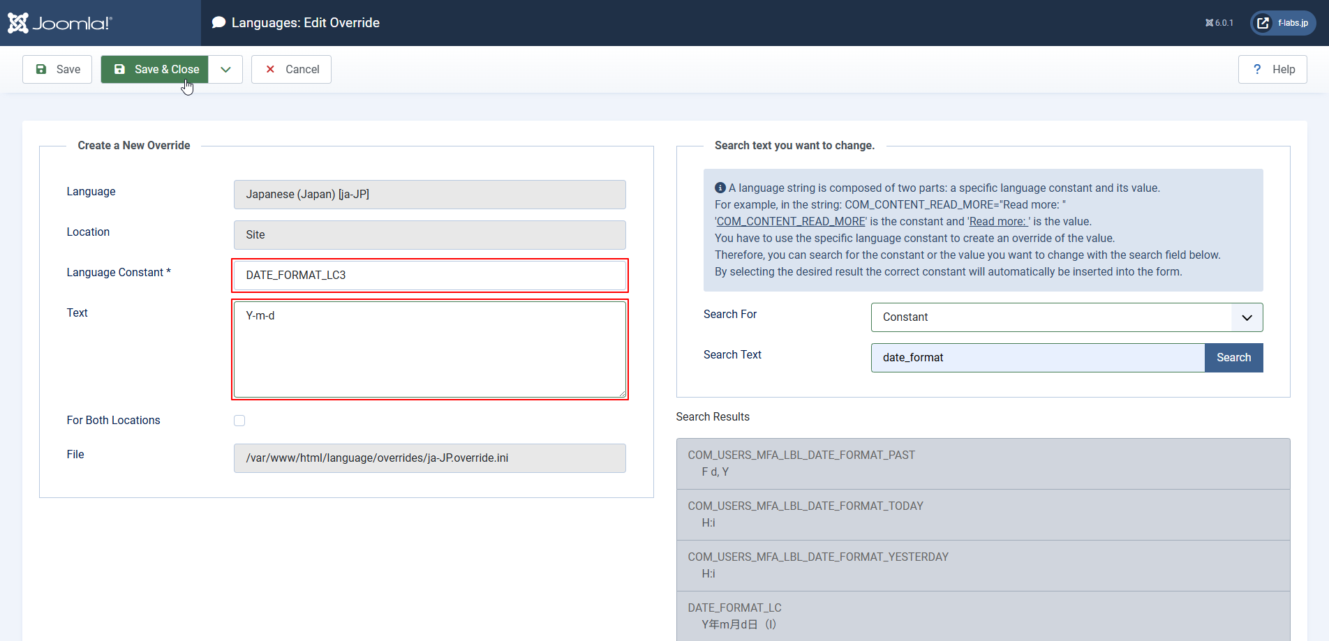Y-m-dを指定 Y-m-dを指定