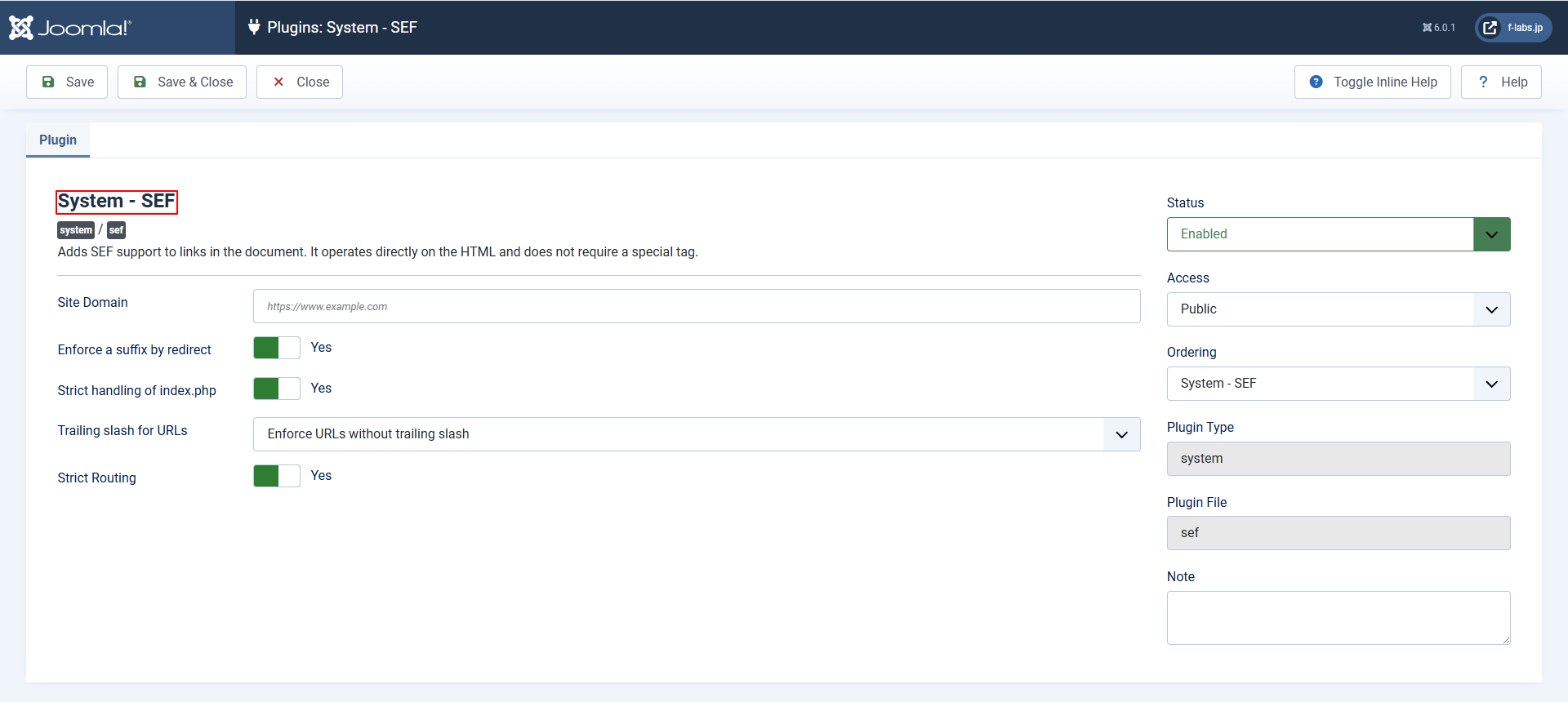 System - SEF Plugin System - SEF Plugin
